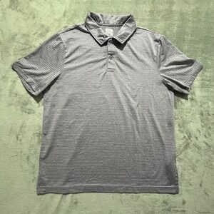 32 Degrees Cool Polo Shirt Mens L Purple Striped Performance Active‎ Stretch